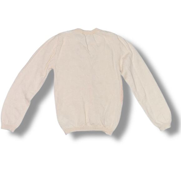 Dolce & Gabbana Girls Beige Cashmere Silk Lace Knit Cardigan Sweater Size 5 - Picture 3 of 9